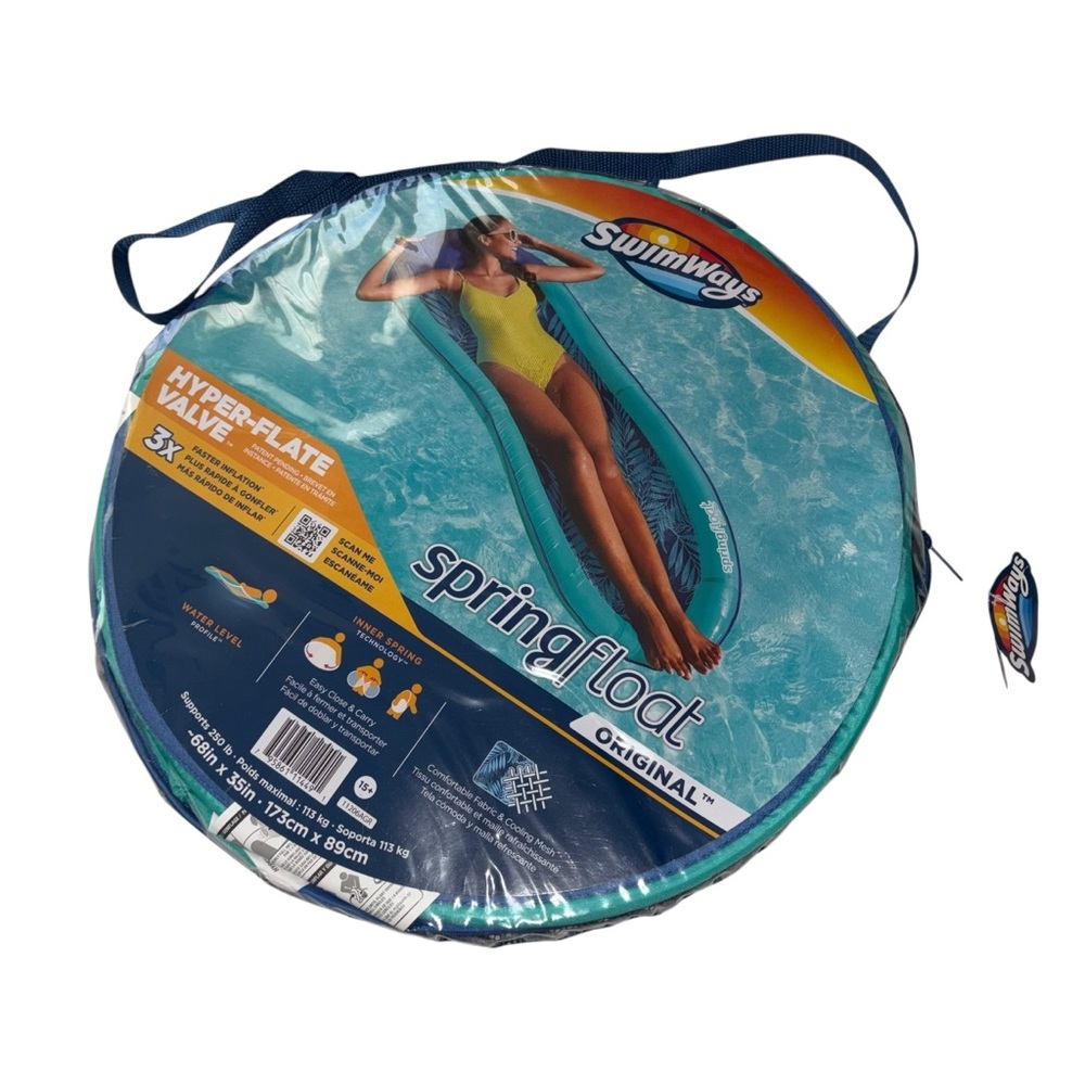 SwimWays Spring Float in Blue and Yellow